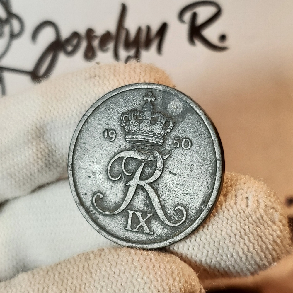 1950 Denmark 5 Øre - Frederik IX Circulated KM# 843.1
